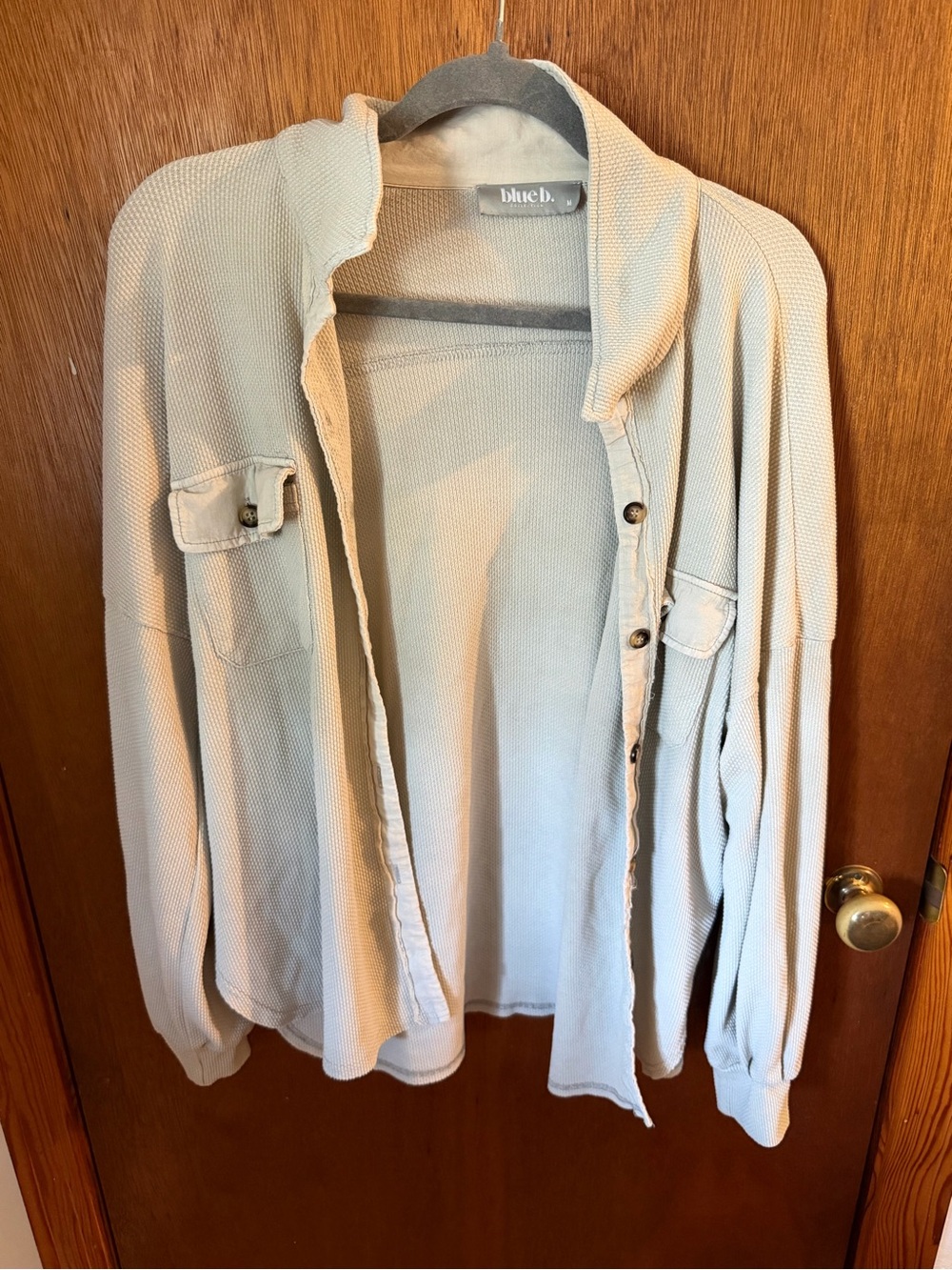 Blue B. Men's Cream Knit Button-Front Cardigan